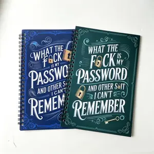 Password Logbook & Internet Account Organizer, A5 Alphabetized Notebook with 105 Pages Secure Storage for Website Login Info & Notes, Ideal for Adults, with Cute Cartoon Design, Magnetic Calendar, Office Stationery Supplies