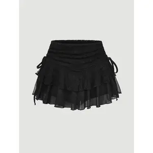 Women’s solid-color pleated skirt, a fashionable short skirt suitable for parties, clubs, dates, and women’s bottoms for all seasons GARMENTARY