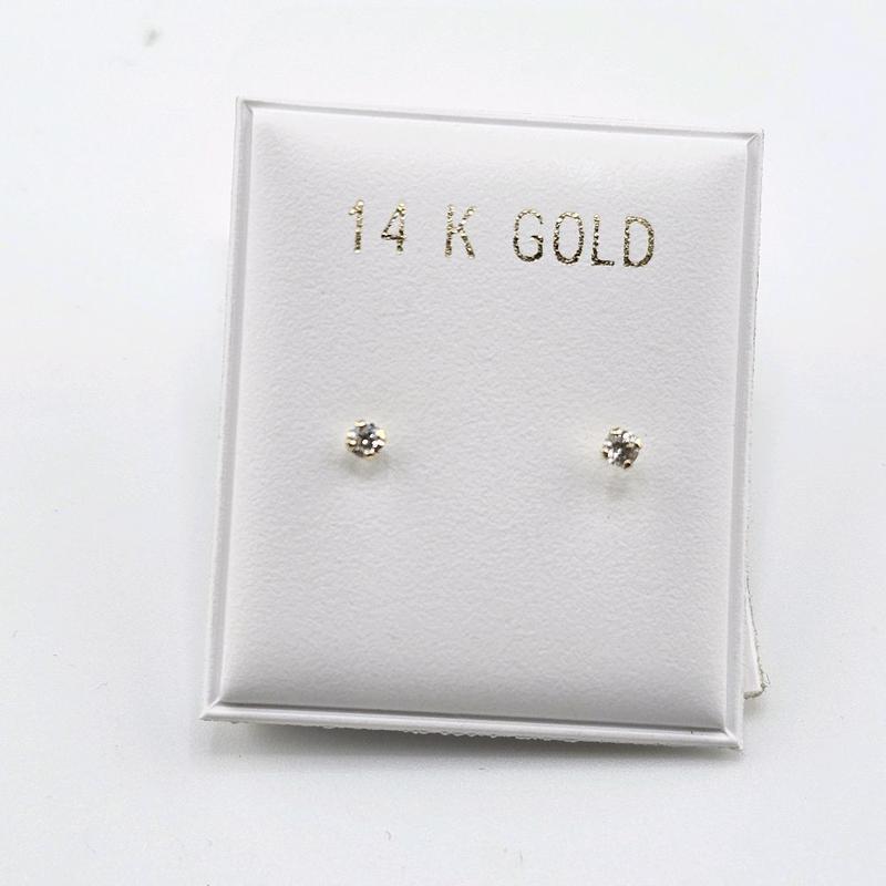 14k Gold Earrings - Simple Design as Displayed in the Image