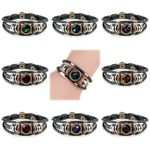 New 2025 New Vintage 12 Zodiac Sign charm bracelet For Women Men Horoscope Multi layered Leather Wrap Bangle Fashion Jewelry Gift Christmas Birthday Gifts Gifts