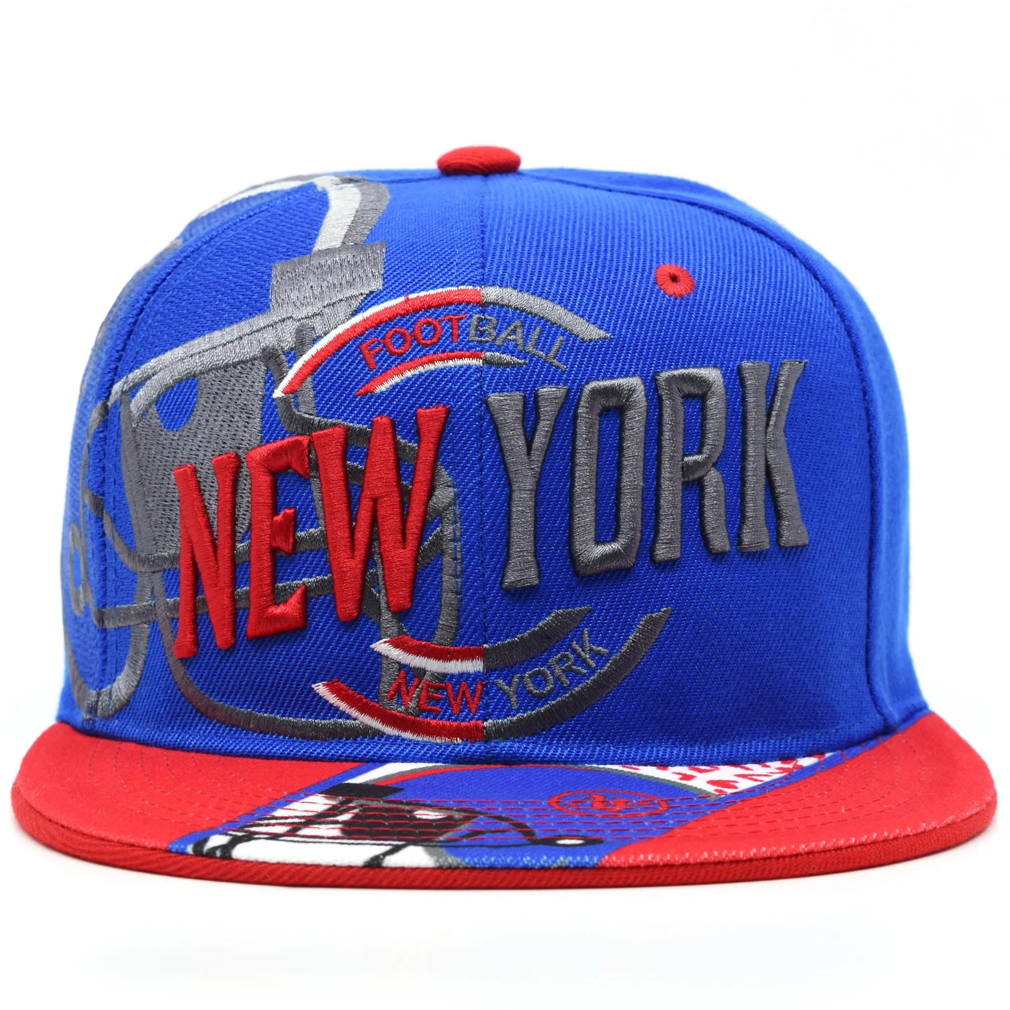 New York Empire Player Snapback Cap - Blue Red Game Day Streetwear Hat