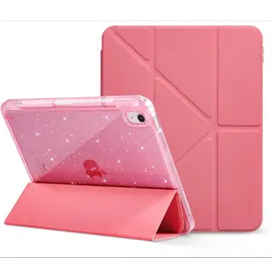 Case for iPad (A16) 11th Generation 11 Inch 2025, iPad 10th Generation 10.9 Inch 2022 - Protective Cover with Multi-Angle Includes Portrait Stand, Pencil Holder and Auto Wake/Sleep, Pink
