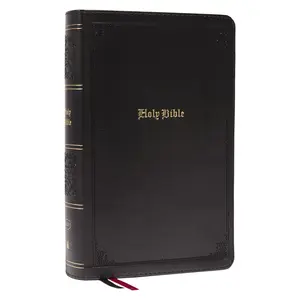 KJV Large Print Single-Column Bible, Personal Size with End-of-Verse Cross References, Black Leathersoft, Red Letter, Comfort Print: King James Version: Holy Bible, King James Version by Thomas Nelson [Leathersoft Book]