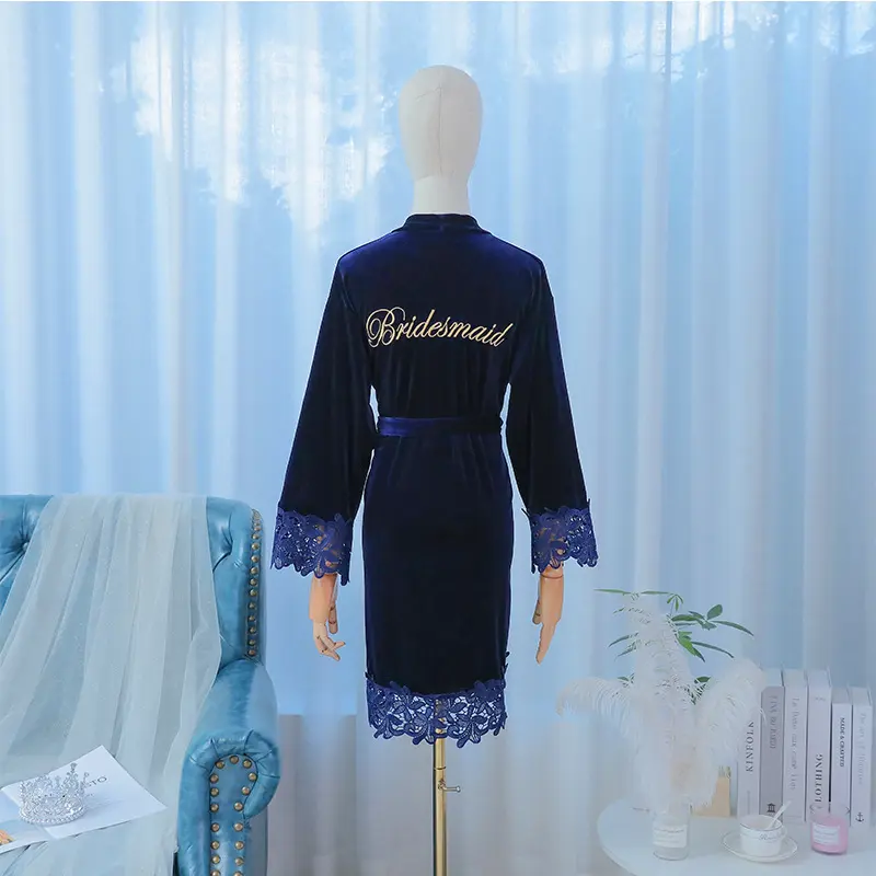 Lace Bridesmaid   navy blue