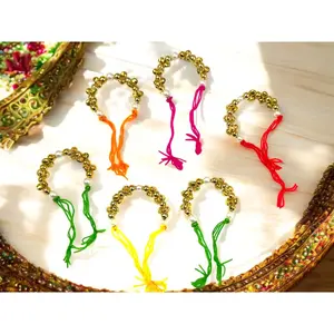 Beautiful Ghungroo Bracelet for Wedding Rituals, Mata ki Chowki, Pooja - Set of 6