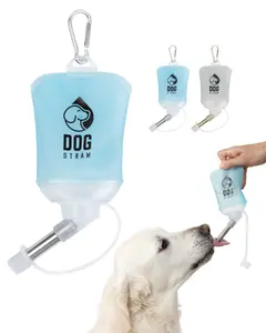 Dog Straw – Portable Dog Water Pouch with Stainless Steel Sipper - Lightweight, Lick-to-Sip, Perfect for Walks, Hikes & Travel. Adventure-Ready Hydration for Dogs on the Go.