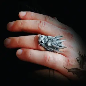 Men's Vintage Ring, Evil Dragon Ring, Personality Fashion Ring, Gothic Trend