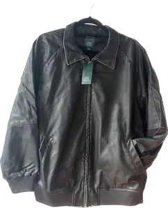 Women's Distressed Faux Leather Bomber Jacket - Winter Comfort Outerwear