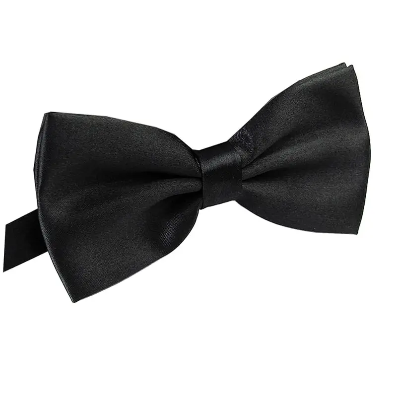 AWAYTR Men's Pre-Tied Synthetic Polyester Bow Tie - Classic Style Adds Polished Poise, 2.4 In Satin Silk Look, Adjustable for Wedding Party Fancy Occasions