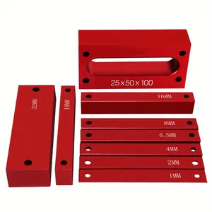9Pcs Metric Setup Blocks Height Gauge Set - Precision Setup Bar Blocks w/ Size Markings - Stackable Woodworking Measuring Bars