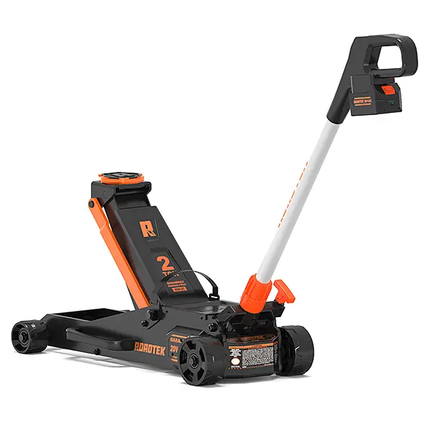 ROADTEK 2 Ton Electric Floor Jack, Low Profile Aluminum and Steel Jack for Quickly Car Lift, Hydraulic Service Jack, 4000 lbs Capacity. Lifting Range 3-1/2" to 18-1/4"