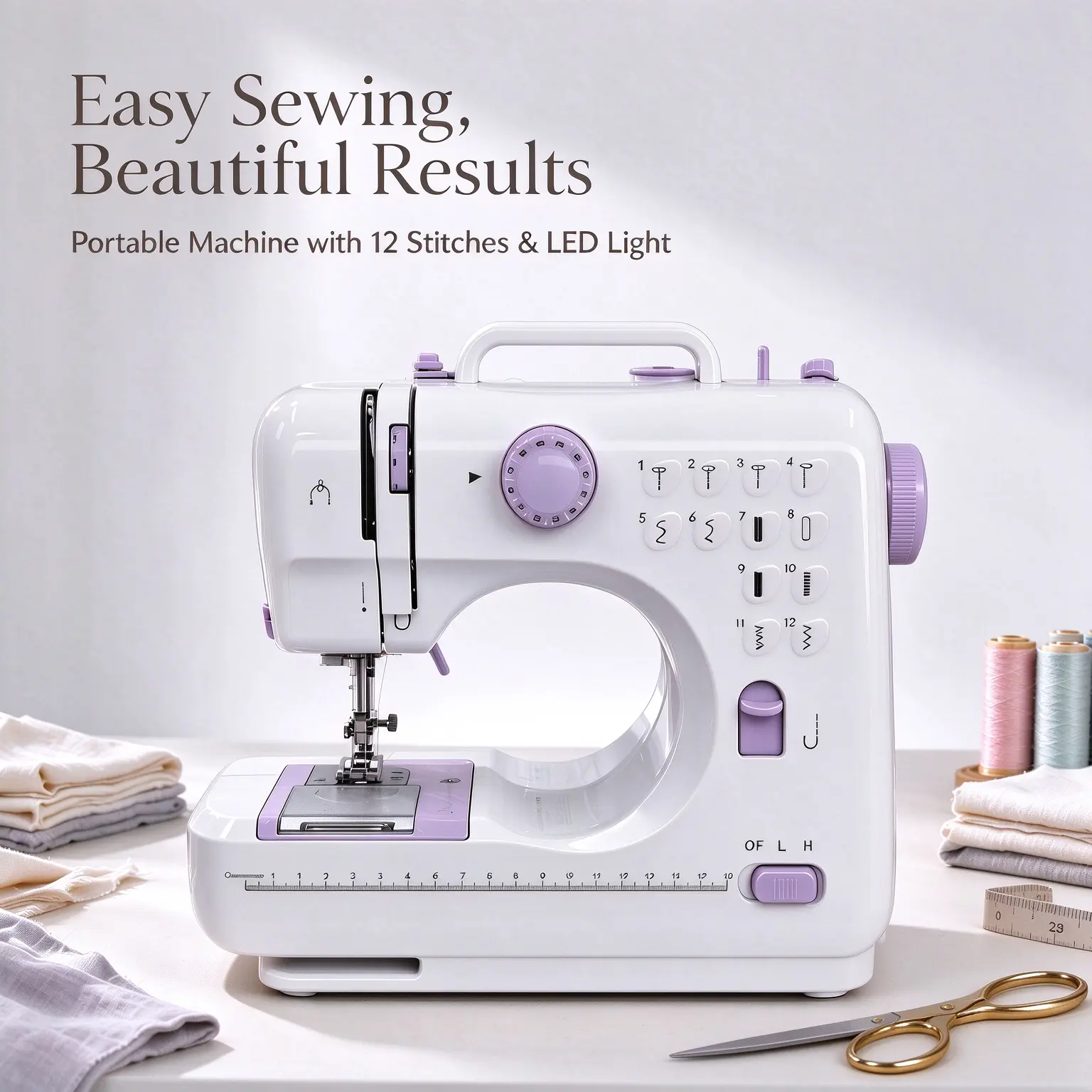 Portable Mini Sewing Machine For Beginners - Dual Thread & Speed Control, Multifunctional Repair Tool For Women