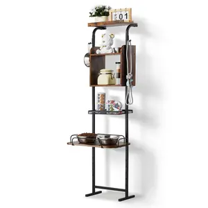 【fathersdaygift】VEVOR Pet Feeding Station with Storage Dog Food & Toy Organizer Raised Dog Bowls