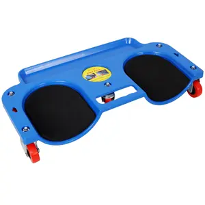 Durable Rolling Knee Creeper with Knee Guard, 360° Caster Wheels, Built-In Tool Tray for Garage, Workshop