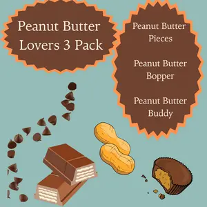 Peanut Butter Lovers Gourmet Caramel Apple 3 Pack: Peanut Butter Pieces, Peanut Buddy, & Peanut Butter Bopper Snack Sweet