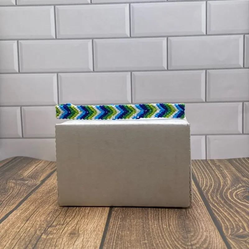 Gay (MLM) Chevron Pride Friendship Bracelet - High-Quality Cotton Embroidery Floss, Adjustable Sliding Knot, LGBTQ+ Support Fashion Accessory