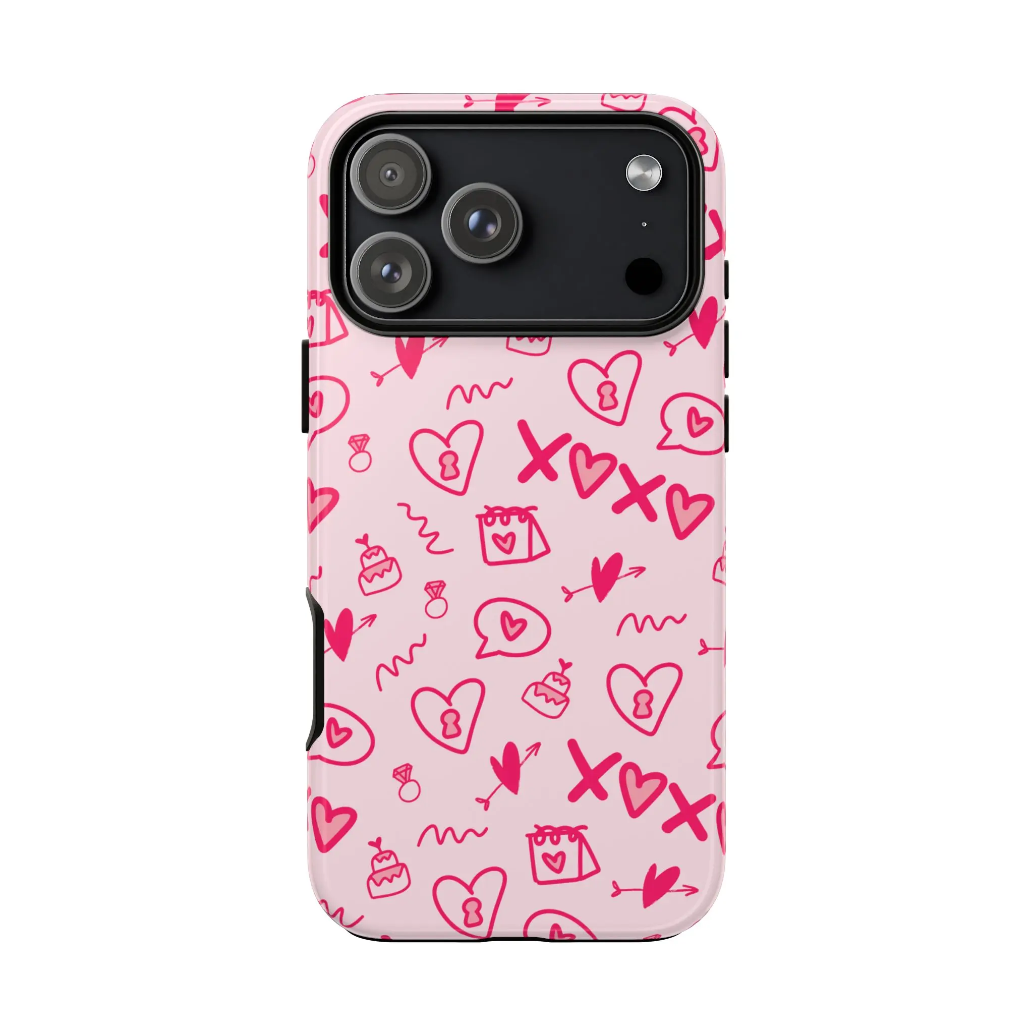 Hearts XOXO Pattern phone case | Tough Cases
