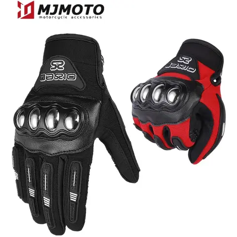 Unisex Summer Outdoor Sports Gloves - Comfortable Breathable Spandex, Anti-Slip Grip, Sturdy Finger Joint Built-in Casing, Screen-Ready Touch Sensor Compatible, Standard Sizes, for Motorbike Bikers Hikers, 0.17 Kg