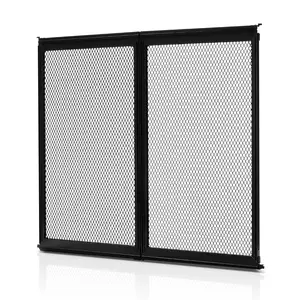 Black Aluminum Alloy Frame RV Screen Door Protector, 22.5x20 in Reinforced Grid, Easy to Install & Disassemble, Breathable Mesh Camper Pet Entry Protector