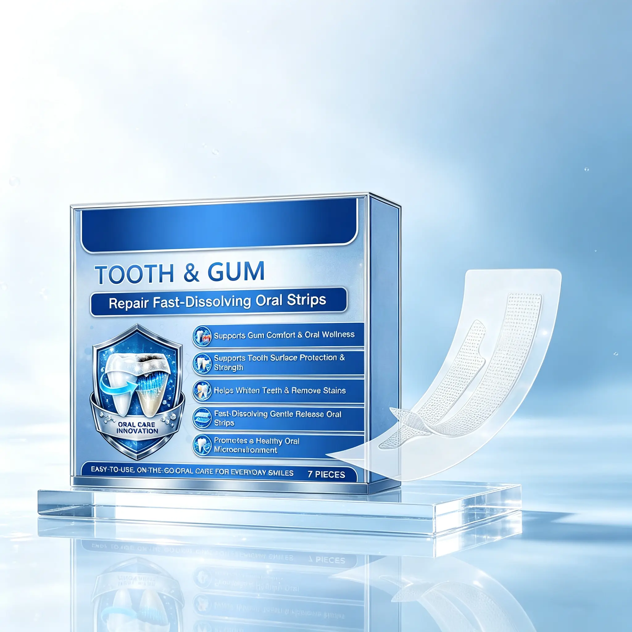 Oral Wellness Dissolving Strips – Supports Gum & Tooth Health, Whitening Formula, 7pcs
