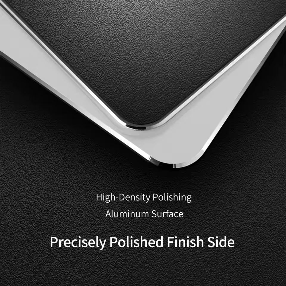 Business Metal Mouse Pad Double-side Aluminium Waterproof Anit-slip Hard Mouse-pad Suitable for Office Macbook Laptop
