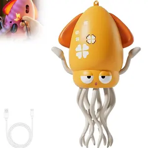Dancing Octopus Toys with Light and Music Interactive Duck Shaped Rattle Maracas Sensory Gifts for Kids USB Charged Indoor Play