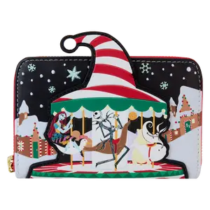 The Nightmare Before Christmas Candy Cane Carousel Zip Around Wallet