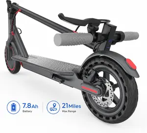 Portable Foldable Electric Scooter for Adults, 7.8Ah Large Battery,  Smart APP Control, 350W Motor, 8.5" Tires, Up to 21 Miles Range & 19MPH Top Speed, Lightweight E Scooter