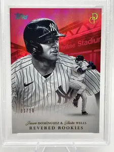 2024 Topps Dynamic Duals Revered Rookies Dominguez Austin Wells  Ruby Foil /10