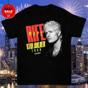Matt Rife Comedian Stay Golden Tour 2025 Black Cotton T Shirt Full Size