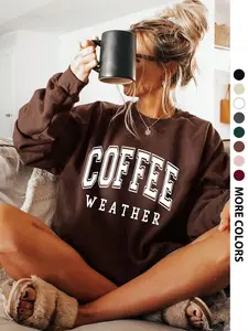 Women's Letter Print Crew Neck Sweatshirt, Comfortable Long Sleeve Pullover for Fall & Winter, Stylish Daily Wear Top