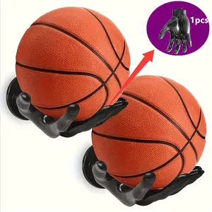 Space-Saving Wall Mount Basketball Rack | Minimalist Vertical Storage for Apartment Bedroom Hallway | Adhesive or Screw Mount Options for Renters | Clean Display for Adult Hobbyists | US Modern Home Organization