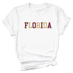 Florida State Pride T-Shirt | Maroon & Gold Block Letter Tee