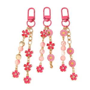 New Best-Selling Beaded Floral Keychains — Daisy & Cherry Blossom Key Fobs and Bag Charms