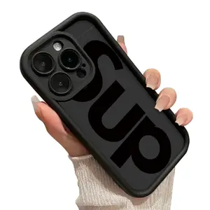 Minimalist SUP Letter Phone Case - Trendy Aesthetic Shockproof Cover for iPhone 7/8/X/XS/XR/XS Max/11/12/13/14/15 Pro Max/16 Pro Max/17 Pro Max/Air & Samsung Galaxy S25 Ultra S24 S23 S22 Plus