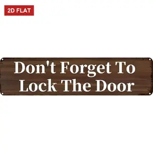 Vintage Metal Sign Don't Forget To Lock The Door Sign Retro Rustic Design Wall Decor for Home, Office, Bar, Kitchen, Garage Vintage Garage Signs 16x4 inch