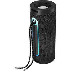 IQ Sound SC-2340BT Portable Bluetooth Speaker LED Flashlight, TWS, FM Radio for Outdoor, Home Black