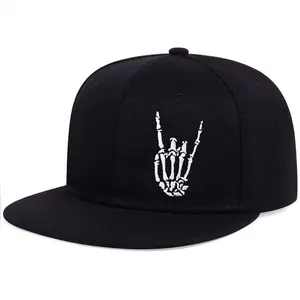 Unisex Skull Hands Embroidered Hip Hop Hat Outdoor Adjustable Sunscreen Leisure Hat Spring Autumn Travel Tourism Beach Vacation