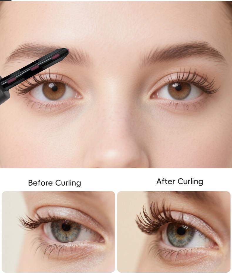 Electric Eyelash Curler - 10s Fast Warm Up, 24 Hour Curl, 3 Modes for All Lash Types | USB-C Rechargeable, Anti-Burn Design, Ideal for Sparse, Straight or Short Lashes