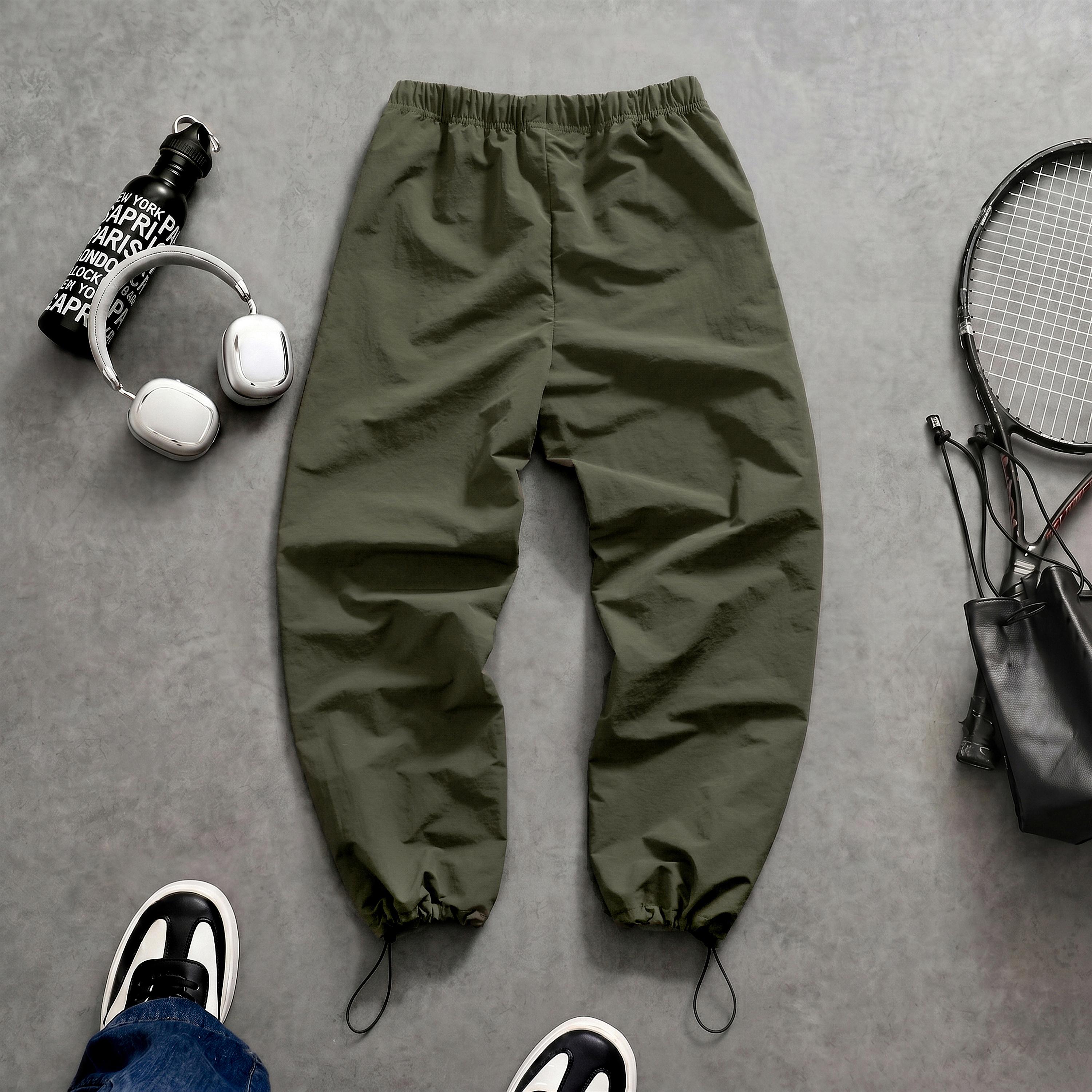 2-piece summer travel casual pants set, lightweight joggers with elastic drawstring cuffs, comfortable bottoms for vacations and outdoor activities