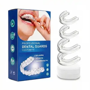 【Night】 Mouth Guard for Teeth Grinding, Cushioned Bite Protection for Sleep, Soft Comfortable Dental Guard (4 Pack, 2 Pairs – Large & Small)