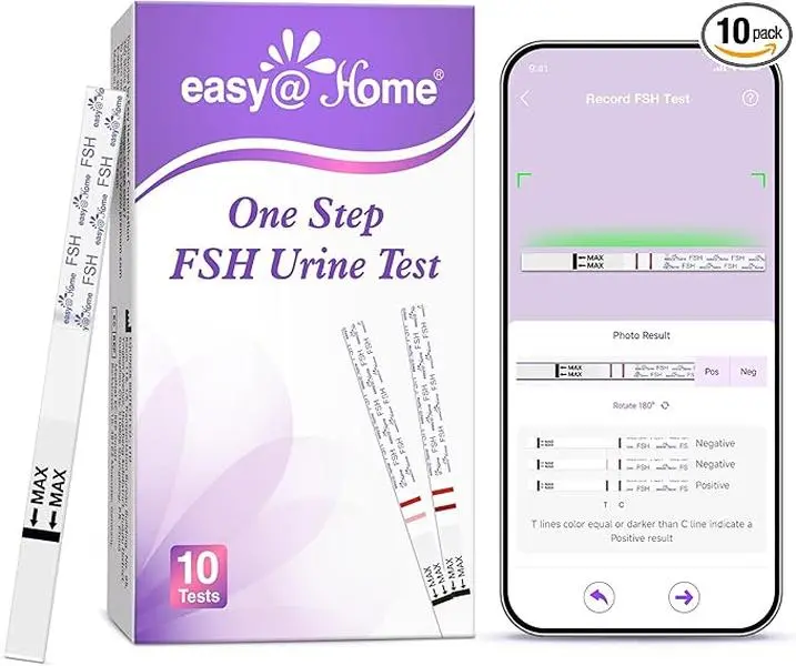 Easy@Home FSH Test Strips for Women 10 Pack - At Home Hormone Tracking for Fertility Planning