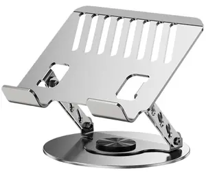360° Rotating Adjustable Laptop Stand, Foldable Portable Riser with Dual Swivel Shaft, Ergonomic Design for 10-17.3" Laptops & MacBook, Sturdy Carbon Steel Build best friend birthday gift