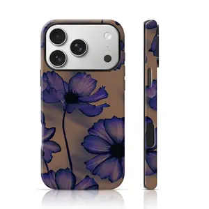 Vintage Dark Purple Cosmos Burga Design Mobile Phone Case 360 Protection for iPhone 17 Pro Max/16 Pro Max /15Pro Max 15/14/13/12 & Samsung S26 /S25Ultra Fashion Phone Case