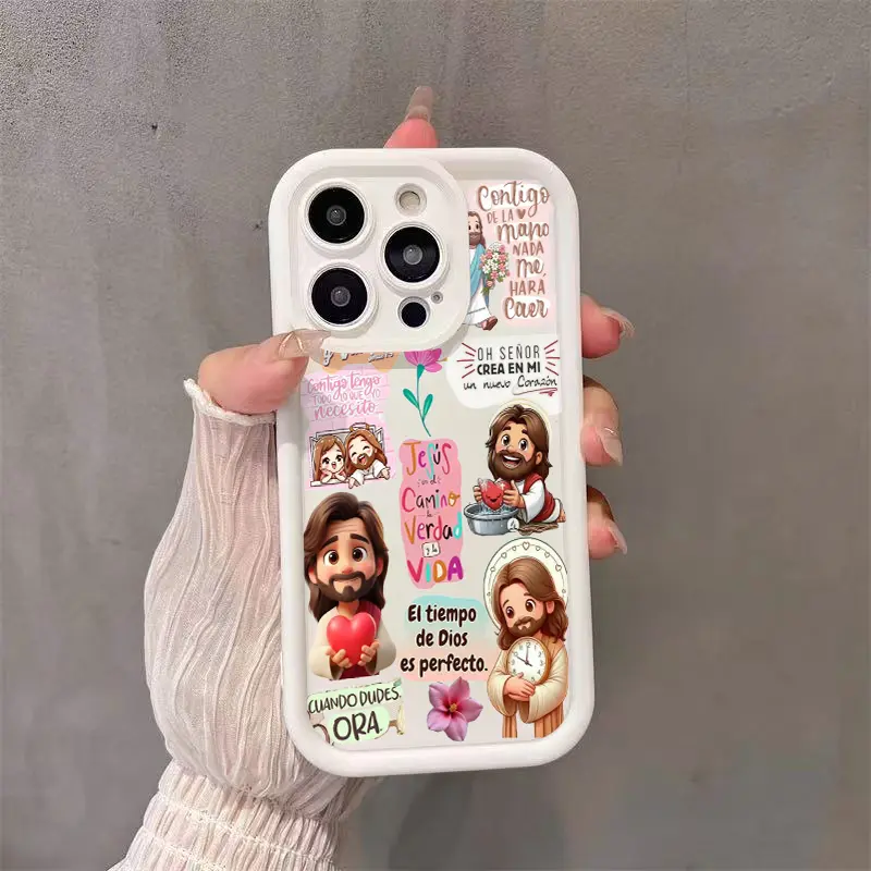 Unique Jesus Collage TPU Smartphone Case - Thick Soft TPU Back, Raised Camera Step Design, Cloud-Like Comfort, Reliable Lens Protection for iPhone 17,16,15,14,13,12,11,X,XS - Mobile Phone Accessory