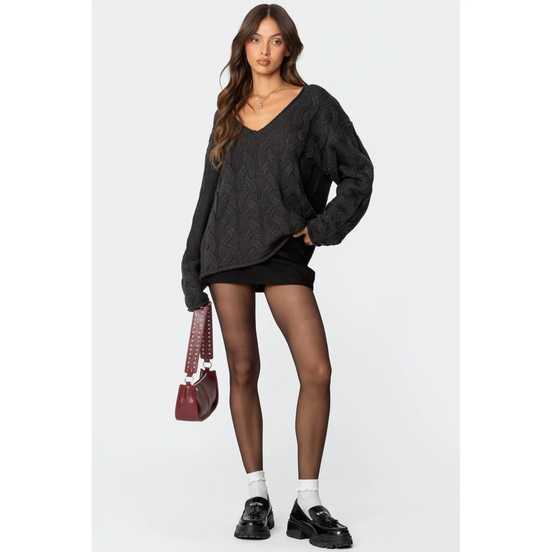 Inga Oversized Cable Knit Sweater Inga Oversized Cable Knit Sweater