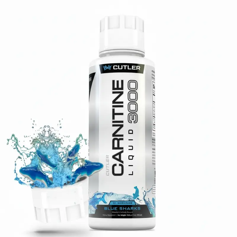 Cutler Nutrition Carnitine Liquid 3000 Blue Sharks Flavor 1-Bottle | Energy Sport Beverage Drink | Refreshing Ready-to-Drink Formula | US Edition