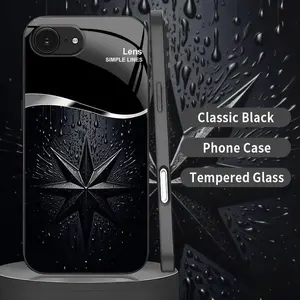 Luxury Star Phone Case — Realistic Raindrop Techwear Black Cover for iPhone 16e — 975