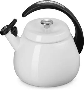 Enamel on Steel Cloche Kettle, 2.2 qt., White