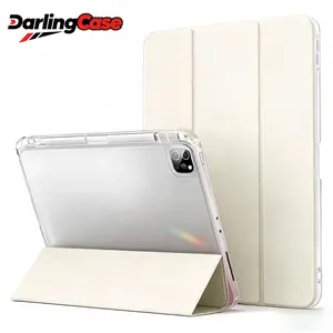 DarlingCase iPad Case for iPad Mini 4 5 6 7 iPad Air 4 5 6 7 Pro 11 inch 12.9 inch 13 inch Foldable Case with Multiple Viewing Angles Shockproof Clear Back Cover Auto Sleep Wake and Pencil Holder
